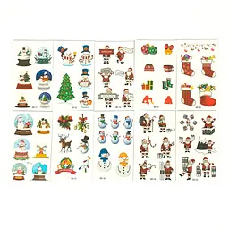 Набір дитячих тимчасових тату Різдво та Новий рік №6 tattoo-mini-set-cmas-10-6