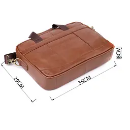 Чоловічий діловий портфель з натуральної шкіри Vintage 23038 коричневий - мініатюра 3