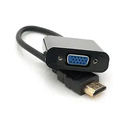 Перехідник HDMI M to VGA F 0.1m 4K/2K black Voltronic (YT-C-HDMI(M)/VGA(F)-B) - мініатюра 2
