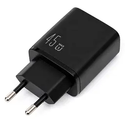 Зарядний пристрій Vinga 2xUSB-C + USB-A Display 45W (VCR45ACCDB) - мініатюра 8