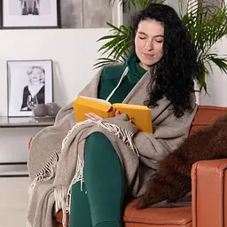Плед Love You, кашемір, 200х140 см, коричневий (4442) - мініатюра 3