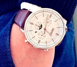 Чоловічий годинник Skmei 9117 Gold Brown класичні - мініатюра 6
