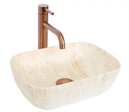 Умивальник Rea Belinda Mini накладний 36x25x11.5 см travertine matt REA-U4700