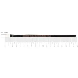 Пензель синтетика овальна MOON 1203FR №6 коротка ручка Rosa