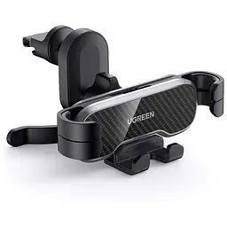 Автотримач для телефона Ugreen LP228 Gravity Drive Air Vent Car Mount Phone Holder With Arc-Shaped mounting clip чорний - мініатюра 3