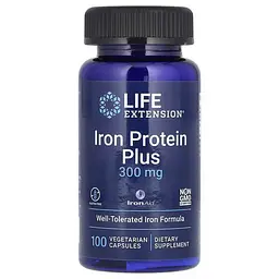 Залізо Iron Protein Plus 300 mg 100 Capsules Life Extension vit0005982