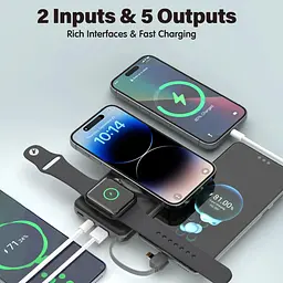 Павербанк Choetech Magnetic Wireless Black 10 000 mAh / 22.5 Вт (B695-BK) - мініатюра 5