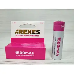 Акумулятор батарейка Arexes 18650 Li-Ion 1500 mAh, 3.7v 1 шт