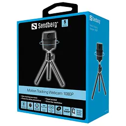 Веб-камера Sandberg Motion Tracking Webcam 1080P + Tripod - мініатюра 4