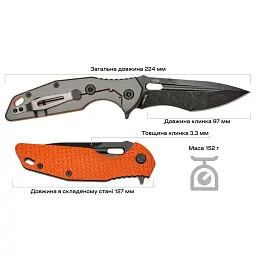 Ніж Skif Defender II BSW Orange - мініатюра 9