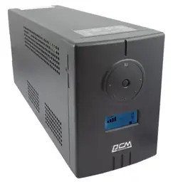Джерело безперебійного живлення PowerCom INF-1100AP Black, 1100 ВА, 770 Вт, чиста синусоїда, 2 розетки, зовнішня батарея (24 В, 50 Аг - 200 Аг)