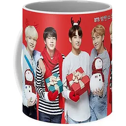 Кухоль GeekLand БTS BTS 방탄소년단 - MERRY CHRISTMAS!!! BTS 02.65 330 мл білий - мініатюра 2