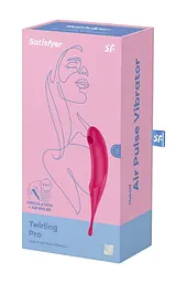 Вакуумний стимулятор клітора з вібрацією Satisfyer Twirling Pro червоний - мініатюра 7