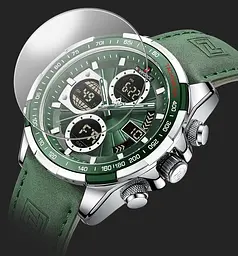 Наручний годинник чоловічий Naviforce Fly ArmyGreen Сріблястий (2743) - мініатюра 10