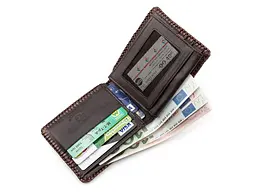 Портмоне 18229 з натуральної шкіри крокодила Коричневий 12х10 см CROCODILE LEATHER acs0032478 - мініатюра 5