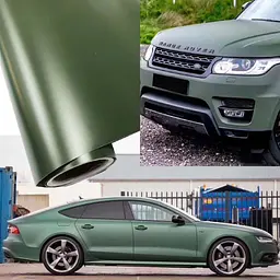 Автомобільна Вінілова Плівка ПВХ Super Matte Satin Army Green 1.52 Метра х 1 Метр 160 мікрон (CL-MS-11)