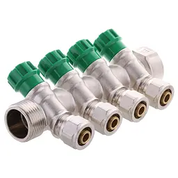 Колектор вентильний з фітингом Koer KR.1124-4 1"x4 ways KR2834 - мініатюра 4