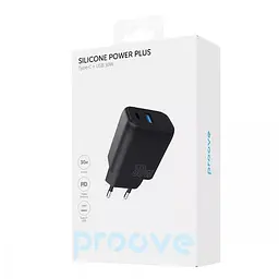 Зарядний адаптер блок живлення Proove Silicone Power Plus 30 W (Type-C+USB) WCSP3011001 чорний - мініатюра 6