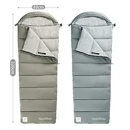 Спальний мішок Naturehike M180 CNK2350WS023 (220х80см) Правий (Світло-зелений) - мініатюра 5