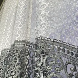Тюль арка біла з графітовим макраме 1,7м на 3м на тасьмі ALBO pbe0052805 - мініатюра 6