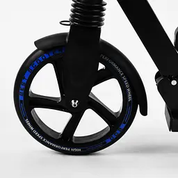 Самокат Best Scooter 57х14х80-98.5 см Чорно-синій 000231605 - мініатюра 4