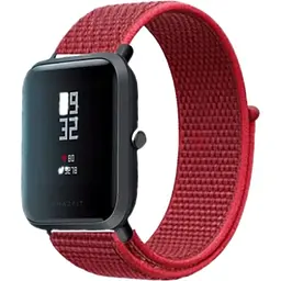 Ремінець DK CDK для Xiaomi Amazfit Bip / Bip Lite 20mm Nylon Sport Loop (012415) (red) - мініатюра 3