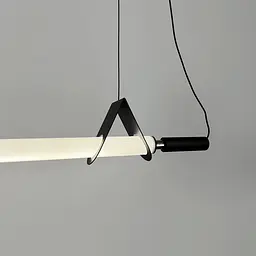 Трубчастий LED світильник із чорним корпусом 100 см | Line F | Арт. NO17-1000L BK - мініатюра 2
