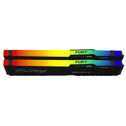 Модуль пам'яті для комп'ютера DDR5 64GB (2x32GB) 5600 MHz Beast RGB Kingston Fury (ex.HyperX) (KF556C36BBEAK2-64) - мініатюра 3