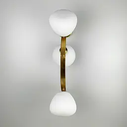 Вражаючий стіновий світильник Modern Floral Arch на 3 плафони Line F C 18B/3 AB - мініатюра 4