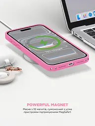 Силиконовый чехол с MagSafe для Apple iPhone 17 Pro, ICON2 MagCase, розовый, противоударный, панель с мягкой подкладкой, защита всего корпуса, поддержка беспроводной зарядки, совместим с защитными стеклами и пленками, ArmorStandart (ARM86675) - мініатюра 8