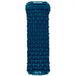 Килимок надувний Naturehike CNK2300DZ0001 із підголовником Темно-синій (1047-6976023929496)