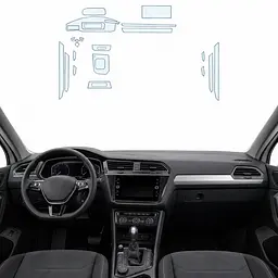 Набір Плівок захисних для салону Volkswagen Tiguan II 2016- TPH (Кансолі Дисплея Ручок)