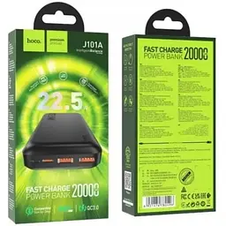 Зовнішній акумулятор Hoco Power Bank J101A 20000 mAh 22.5W чорний - мініатюра 4