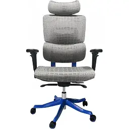 Геймерське крісло GT Racer сіре із синім (X-626 Gray/Blue)