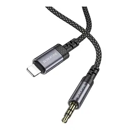 Аудіо кабель Borofone BL24 Graceful Lightning-AUX 3.5мм 1 м Metal Grey (36880_3609466) - мініатюра 7