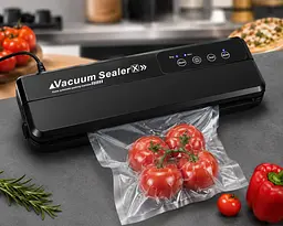 Вакууматор для їжі Vacuum Sealer X GY-F973 / Вакуумний пакувальник 110 W 60 кПа + пакети - мініатюра 2