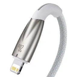 PD Кабель Baseus Glimmer Series Fast Charging Data Cable Type-C to iP 20W 1m білий CADH000002 - мініатюра 4