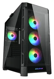 Корпус Cougar Duoface Pro RGB Black, без БЖ, ATX / Micro ATX / Mini ITX, USB 3.0 x2, USB 2.0 x1, Type-C Gen 2, RGB підсвічування, 4x120 ARGB, загартоване скло, 240x496x465 мм