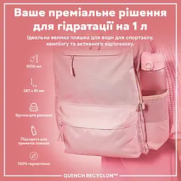 Спортивна пляшка Ion8 Quench Recyclon BPA Free, 1 л - Rose Quartz - мініатюра 2
