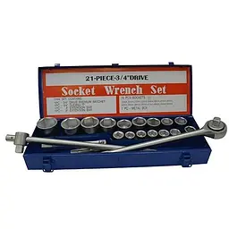 Комплект головок із тріскачкою 3/4" 20 од. Стандарт hoz0007891