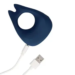 Віброкільце Loveline Pointed Vibrating Cock Ring 8 см синій - мініатюра 3