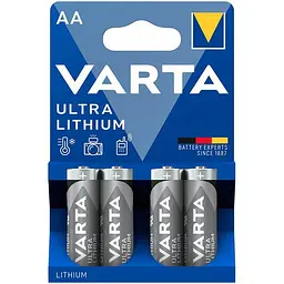 Батарейки Varta Ultra Lithium AA 4 шт. (6106301404)