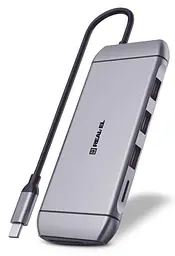 USB-Хаб Real-EL CQ-900 Space Grey UAH (EL123110003) - мініатюра 2