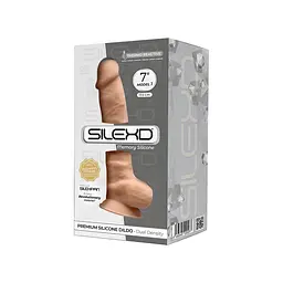 Фалоімітатор Silexd Premium Silicone Dildo Model 1 Size 7 18.8 см бежевий - мініатюра 3
