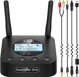 Bluetooth-передавач 1Mii B06TX+ 5.3 для ТВ і ПК, підтримка 2 навушників
