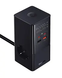 Зарядний пристрій подовжувач Baseus PowerCombo Tower Power Strip 2AC+2U+2C 100W 1.5m - мініатюра 7