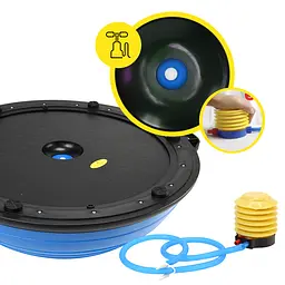 Балансувальна платформа (півсфера) Cornix Bosu Ball 58 см з еспандерами Blue XR-0457 - мініатюра 4