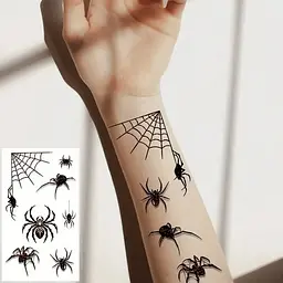Набір дитячих тимчасових тату "Halloween black" tatto-halloween-black-set-30 - мініатюра 4