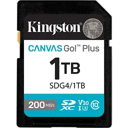 Карта пам'яті Kingston 1TB SDXC сlass 10 UHS-I U3 V30 Canvas Go Plus G4 (SDG4/1TB)