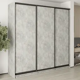 Шафа-купе тридверна MebelStar Комбо BG 3ДСП 240x45x240 см Бетон (MBS-9494)